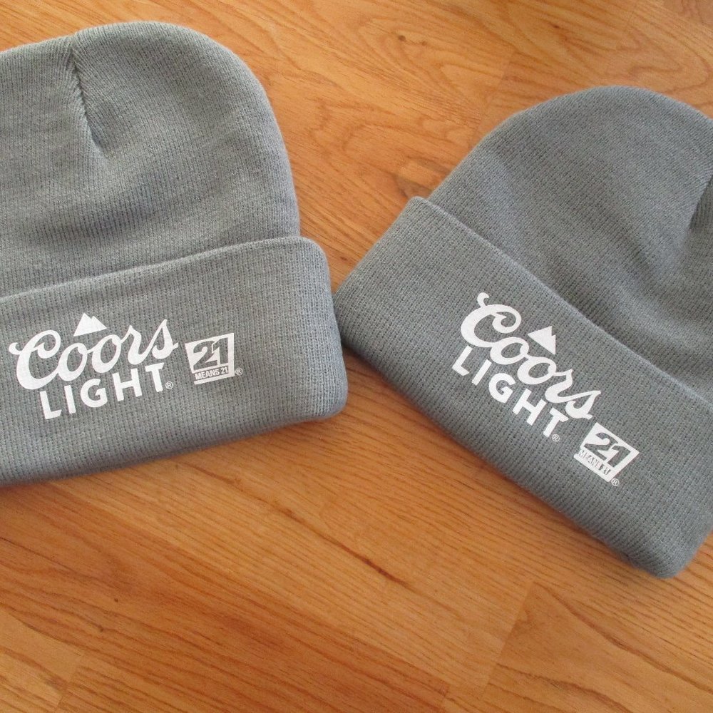 Coors Light - Two, New, Never worn Made to Chill toboggans